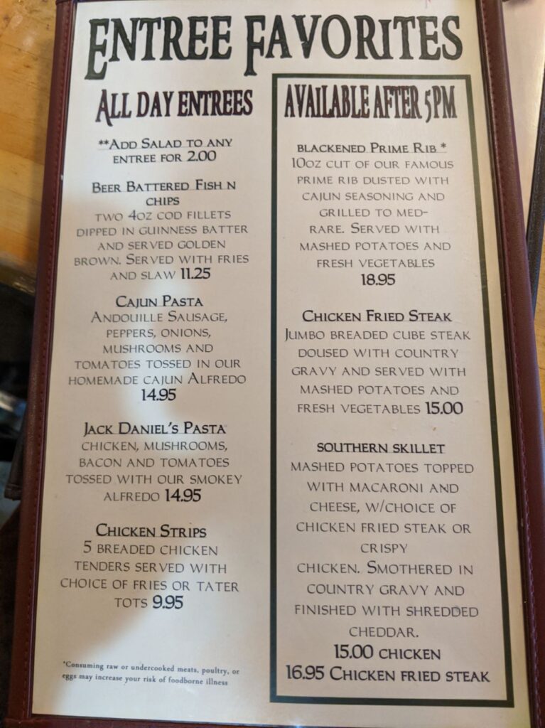 Bear Trap Cafe & Bar Menu 6